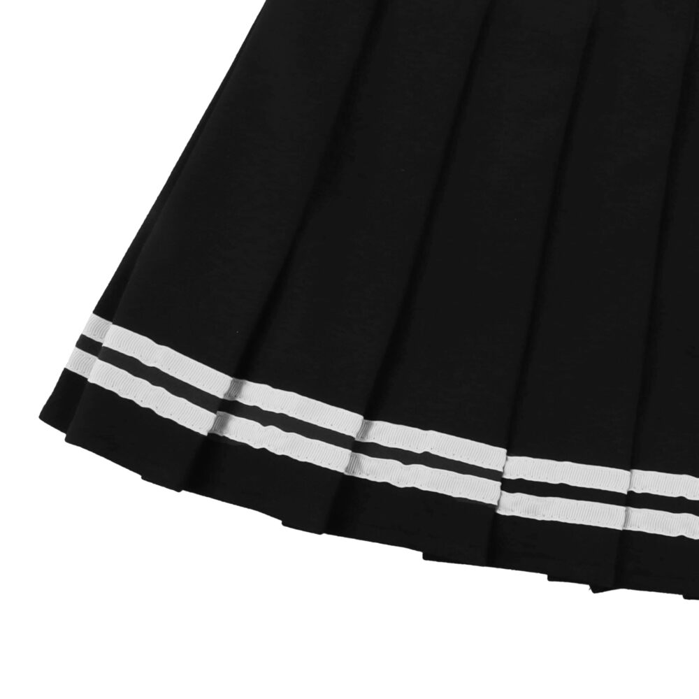 5308 Mini Pleated Skirts Goth High Waist A Line Striped Skirt School - Picture 7 of 8